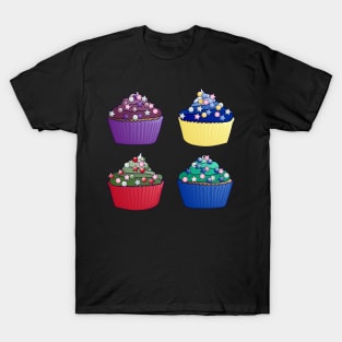 Outer Senshi Cupcakes Pattern T-Shirt